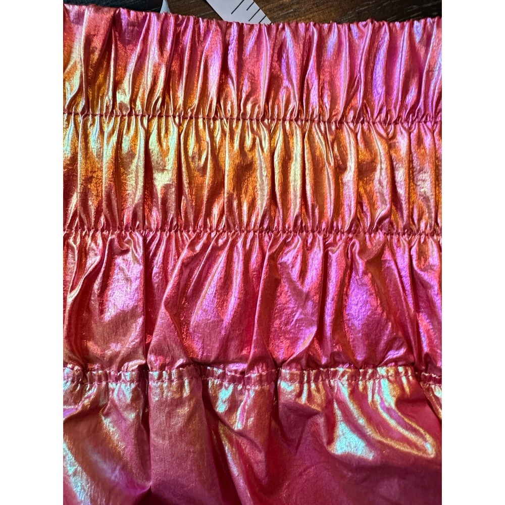 Free People Iridescent Pink Gold Athletic Shorts - Picture 6 of 9